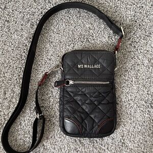 MZ Wallace Black Quilted Crossbody Bag